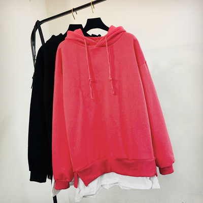 Γυναικεία αθλητική-casual μπλούζα με κουκούλα σε δύο χρώματα