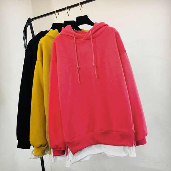 Γυναικεία αθλητική-casual μπλούζα με κουκούλα σε δύο χρώματα