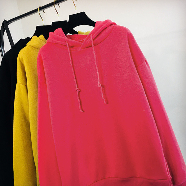 Γυναικεία αθλητική-casual μπλούζα με κουκούλα σε δύο χρώματα