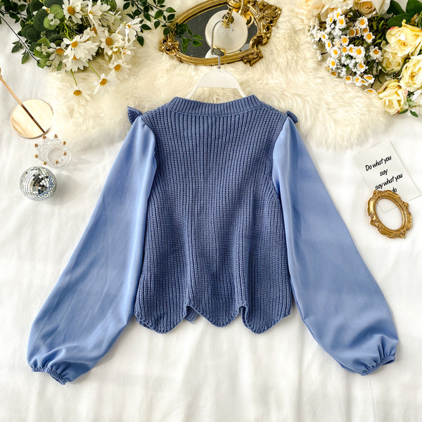 Γυναικείο πουλόβερ με στρογγυλό λαιμόκοψη σε διάφορα χρώματα