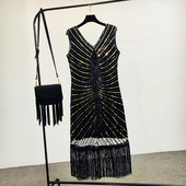 Rochie de dama eleganta cu decolteu in V cu paiete