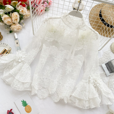 Дамска дантелена блуза в няколко цвята