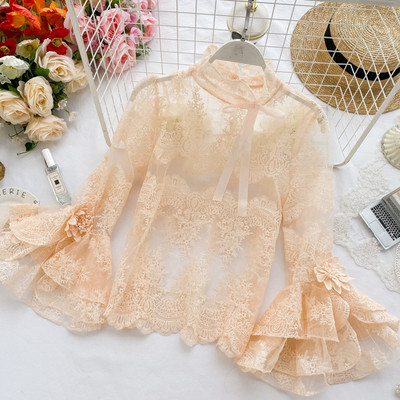 Дамска дантелена блуза в няколко цвята