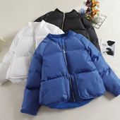 Női alkalmi kabát ovális nyakkivágással és cipzárral, három színben