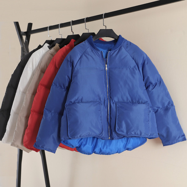 Női alkalmi kabát ovális nyakkivágással és cipzárral, három színben