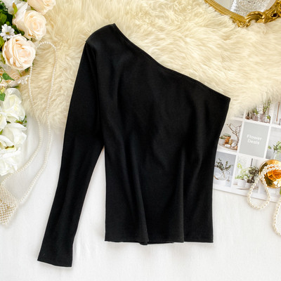 Bluza casual dama cu o maneca in mai multe culori