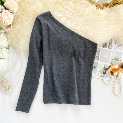 Bluza casual dama cu o maneca in mai multe culori