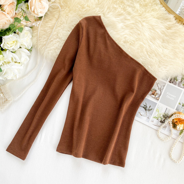 Bluza casual dama cu o maneca in mai multe culori