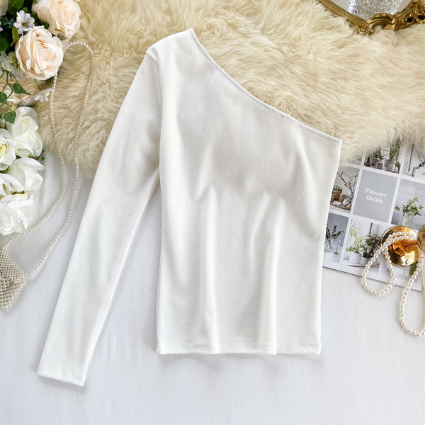 Bluza casual dama cu o maneca in mai multe culori