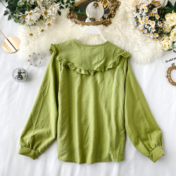 Cămașă modernă de damă cu nasturi în mai multe culori