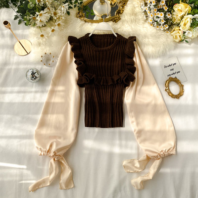 Γυναικείο πουλόβερμε στρογγυλό λαιμόκοψη σε διαφορετικά χρώματα