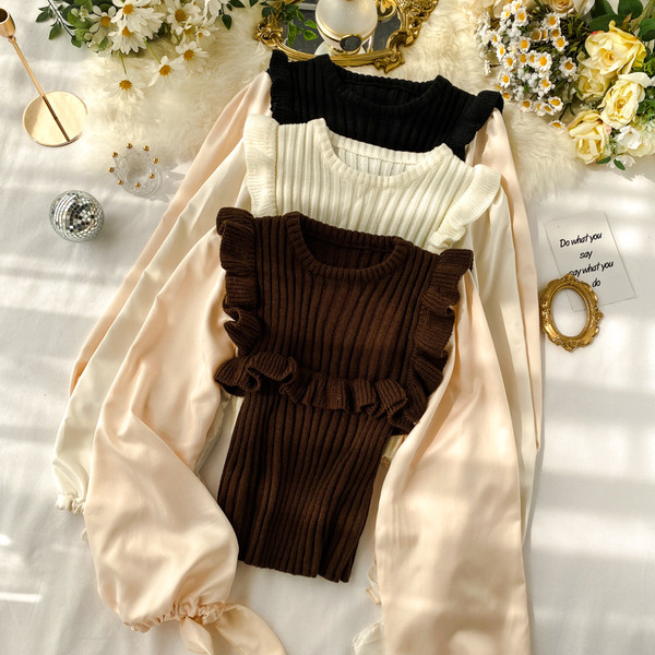 Γυναικείο πουλόβερμε στρογγυλό λαιμόκοψη σε διαφορετικά χρώματα