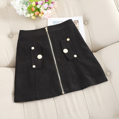 Μοντέρνο γυναικείο φόρεμα ψηλής μέσης με φερμουάρ σε τέσσερα χρώματα