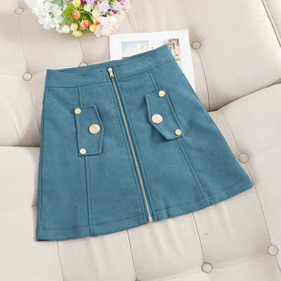 Μοντέρνο γυναικείο φόρεμα ψηλής μέσης με φερμουάρ σε τέσσερα χρώματα