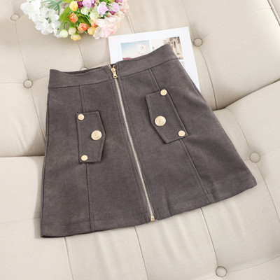 Μοντέρνο γυναικείο φόρεμα ψηλής μέσης με φερμουάρ σε τέσσερα χρώματα