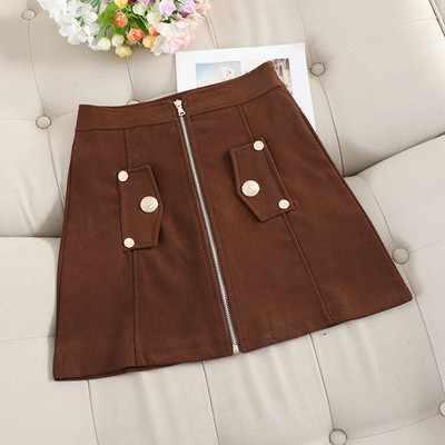 Μοντέρνο γυναικείο φόρεμα ψηλής μέσης με φερμουάρ σε τέσσερα χρώματα