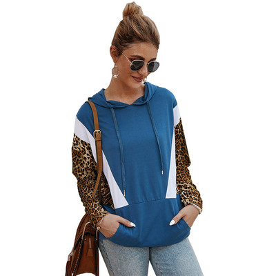 Hanorac zilnic de damă cu glugă și model animal în trei culori