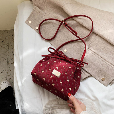 Geanta de dama cu maner lung si cravate in culorile negru, albastru, verde, maro si rosu