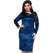 Rochie scurtă de damă elegantă, cu mâneci lungi, în albastru, roz și verde