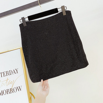 Μοντέρνα γυναικεία φούστα με πέτρες σε τρία χρώματα