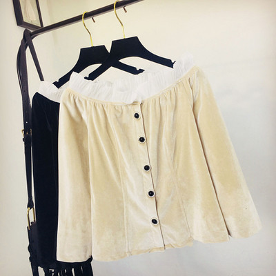 Bluza casual de dama cu nasturi de culoare bej