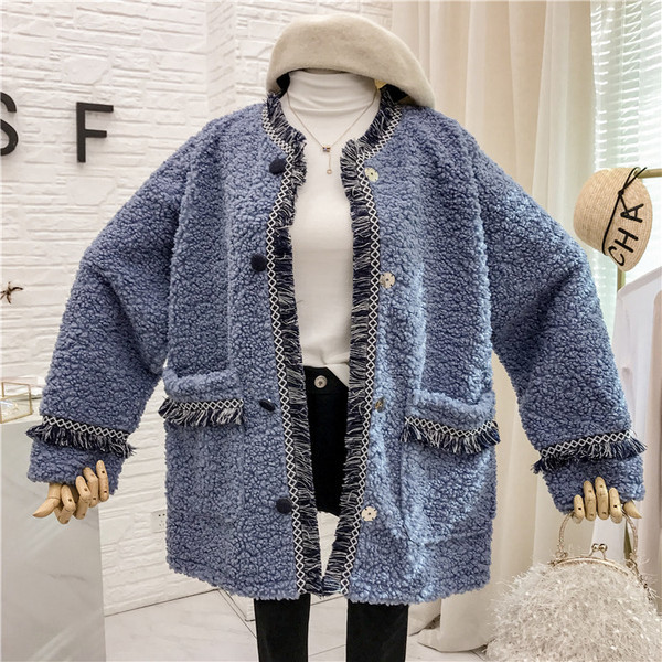 Női alkalmi kabát gombokkal és zsebekkel, három színben