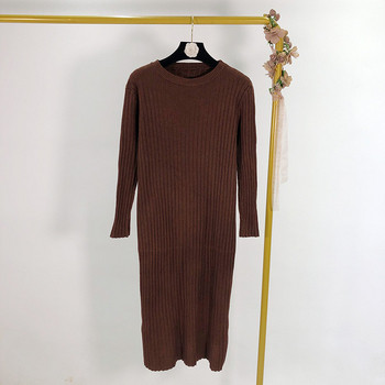 Hosszú vékony kötött ruha három színben