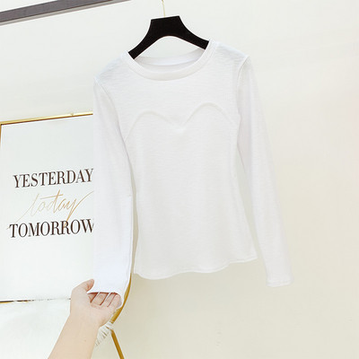 Γυναικείο πουλόβερ με στρογγυλό λαιμόκοψη σε διάφορα χρώματα