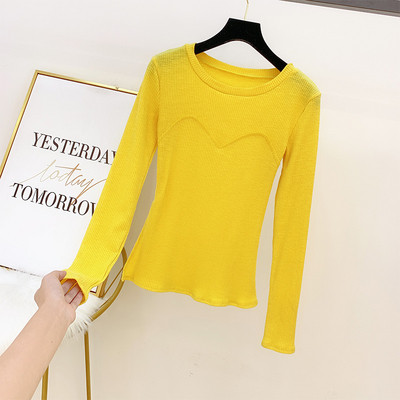 Γυναικείο πουλόβερ με στρογγυλό λαιμόκοψη σε διάφορα χρώματα