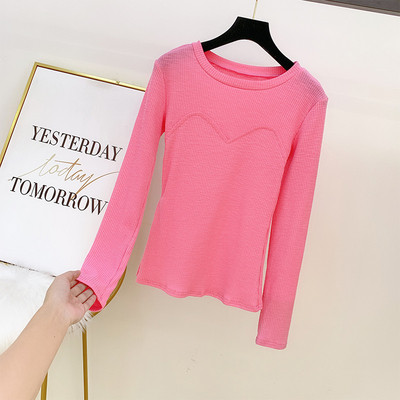 Γυναικείο πουλόβερ με στρογγυλό λαιμόκοψη σε διάφορα χρώματα