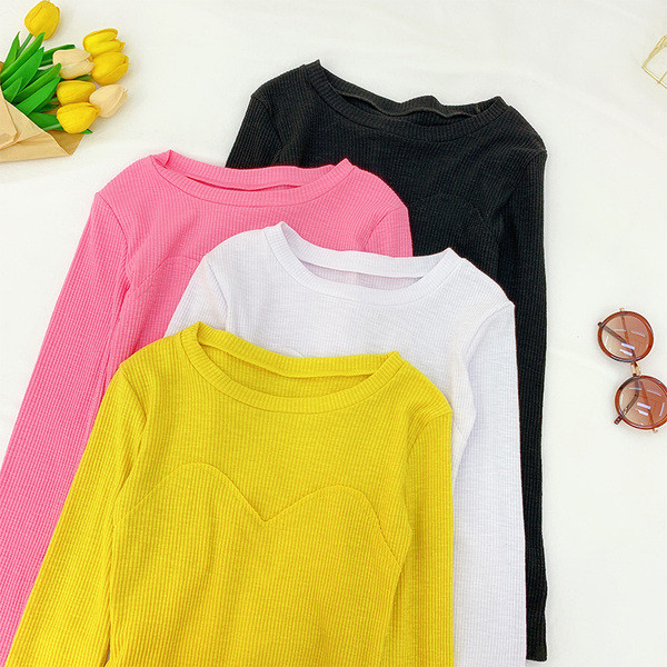 Γυναικείο πουλόβερ με στρογγυλό λαιμόκοψη σε διάφορα χρώματα