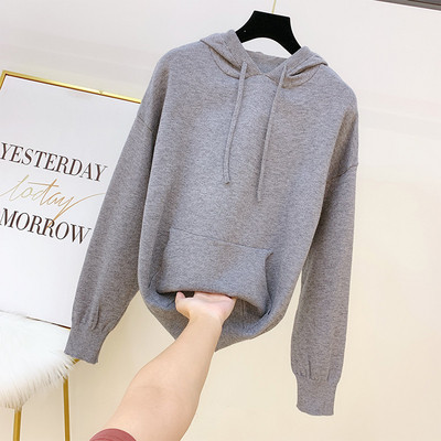 Casual γυναικεία φούτερ με κουκούλα σε διάφορα χρώματα