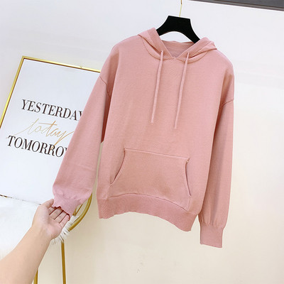 Casual γυναικεία φούτερ με κουκούλα σε διάφορα χρώματα