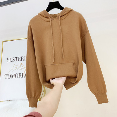 Casual γυναικεία φούτερ με κουκούλα σε διάφορα χρώματα