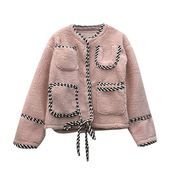 Γυναικείο μπουφάν για το φθινοπώρου με ωοειδές κολάρο και κουμπιά σε τρία χρώματα