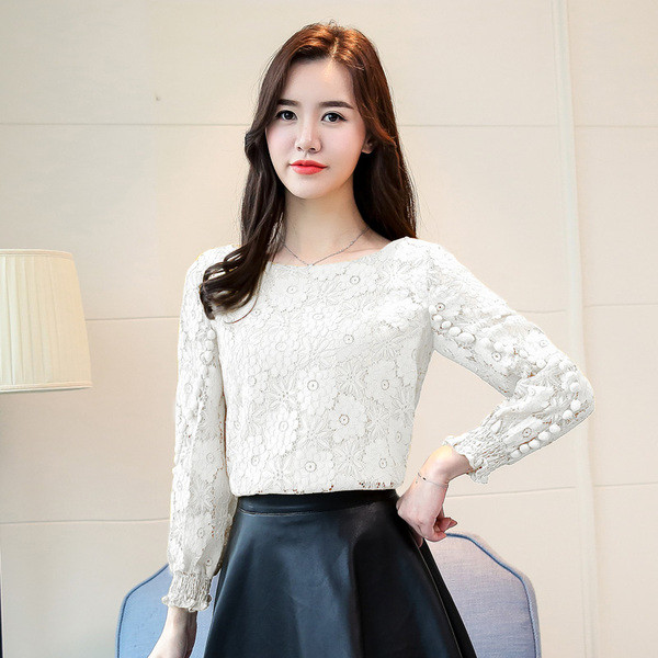 Μοντέρνα γυναικεία μπλούζα με δαντέλα σε κίτρινο, πράσινο, λευκό και μαύρο χρώμα