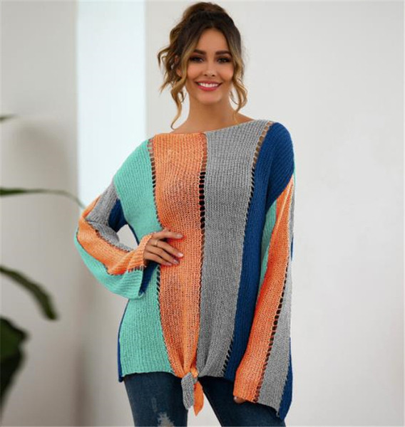 Pulover casual de dama floral in trei culori cu decolteu oval