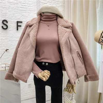 Μοντέρνο γυναικείο μπουφάν με πλευρικά κουμπιά και τσέπες σε διάφορα χρώματα