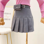 Fusta de dama cu curea in mai multe culori