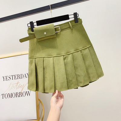 Fusta de dama cu curea in mai multe culori