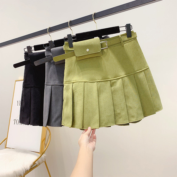 Fusta de dama cu curea in mai multe culori