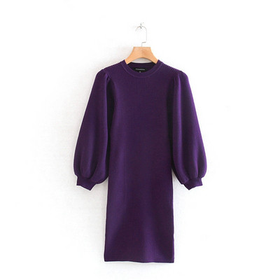 Kötött rövid ruha 3/4 széles ujjal