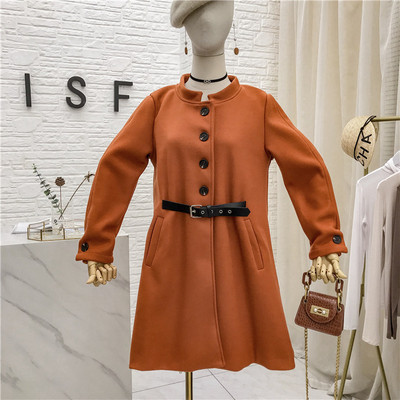 Нов модел дамско палто с колан и копчета в няколко цвята