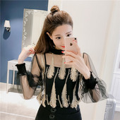 Cămașă modernă de damă în alb-negru