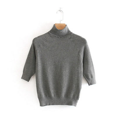 Polo de dama din tricotat subtire cu maneci 3/4 in mai multe culori