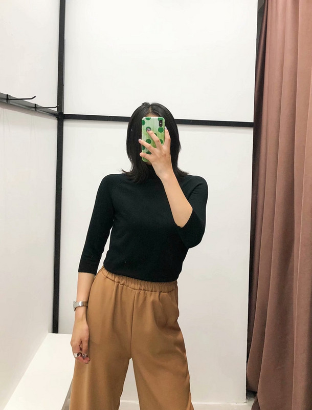 Polo de dama din tricotat subtire cu maneci 3/4 in mai multe culori