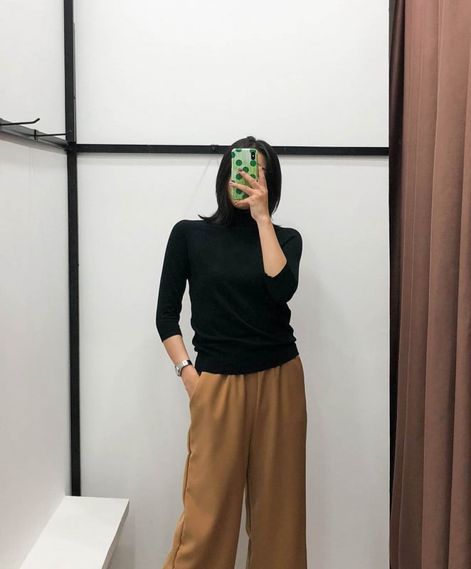 Polo de dama din tricotat subtire cu maneci 3/4 in mai multe culori