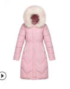 Μοντέρνο μακρύ χειμωνιάτικο μπουφάν με φερμουάρ σε διάφορα χρώματα