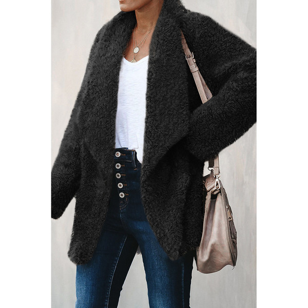 Palton lung de damă modern în gri, negru și maro