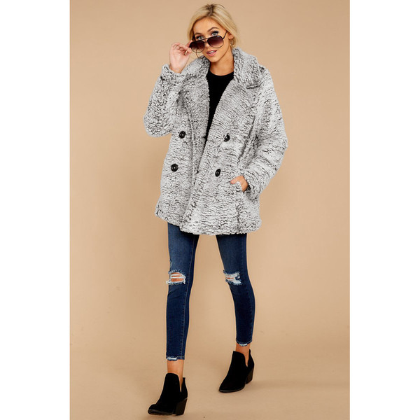 Stílusos női hosszú kabát gombokkal és zsebbel három színben